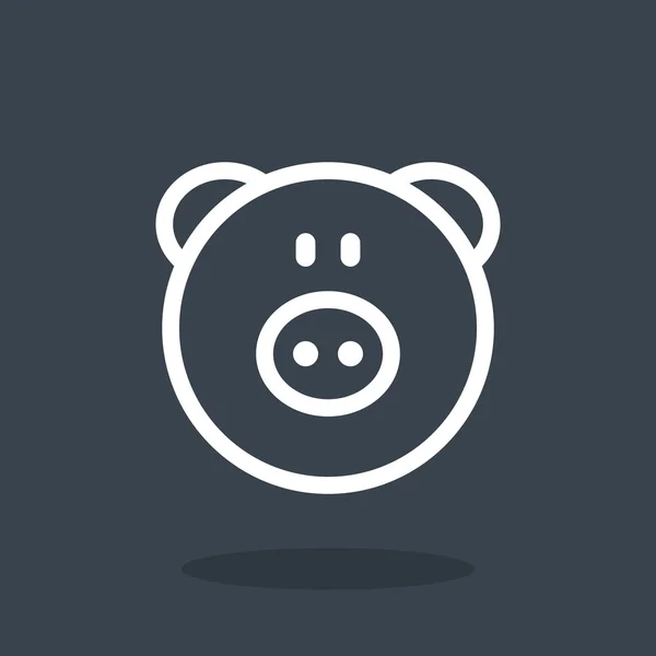 Piggy web pictogram — Stockvector