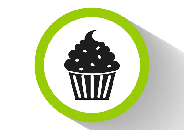 Cupcake ícone web — Vetor de Stock