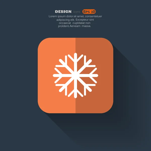 Snowflake simple web icon — Stock Vector