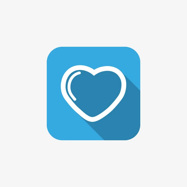 Icono web simple corazón — Vector de stock