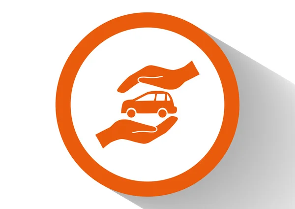 Carro seguro web ícone — Vetor de Stock