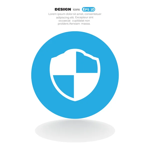 Bouclier signe de protection, icône web — Image vectorielle