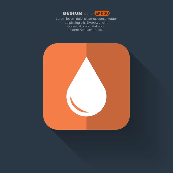 Sıvı damlacık basit web simgesi — Stok Vektör