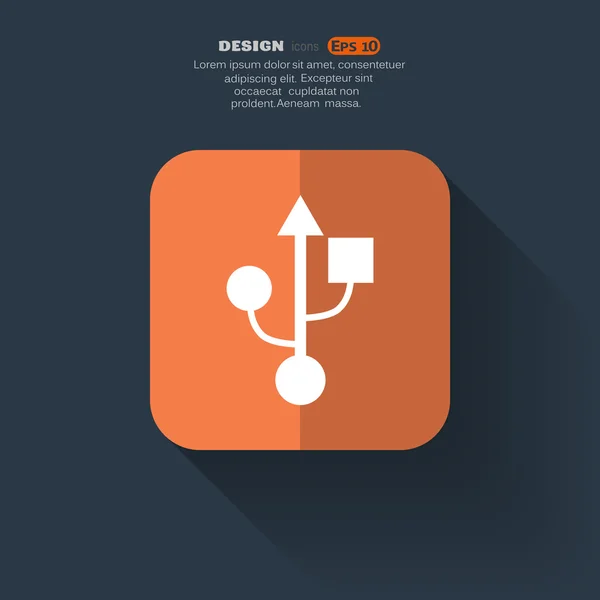 Usb の web アイコン — ストックベクタ