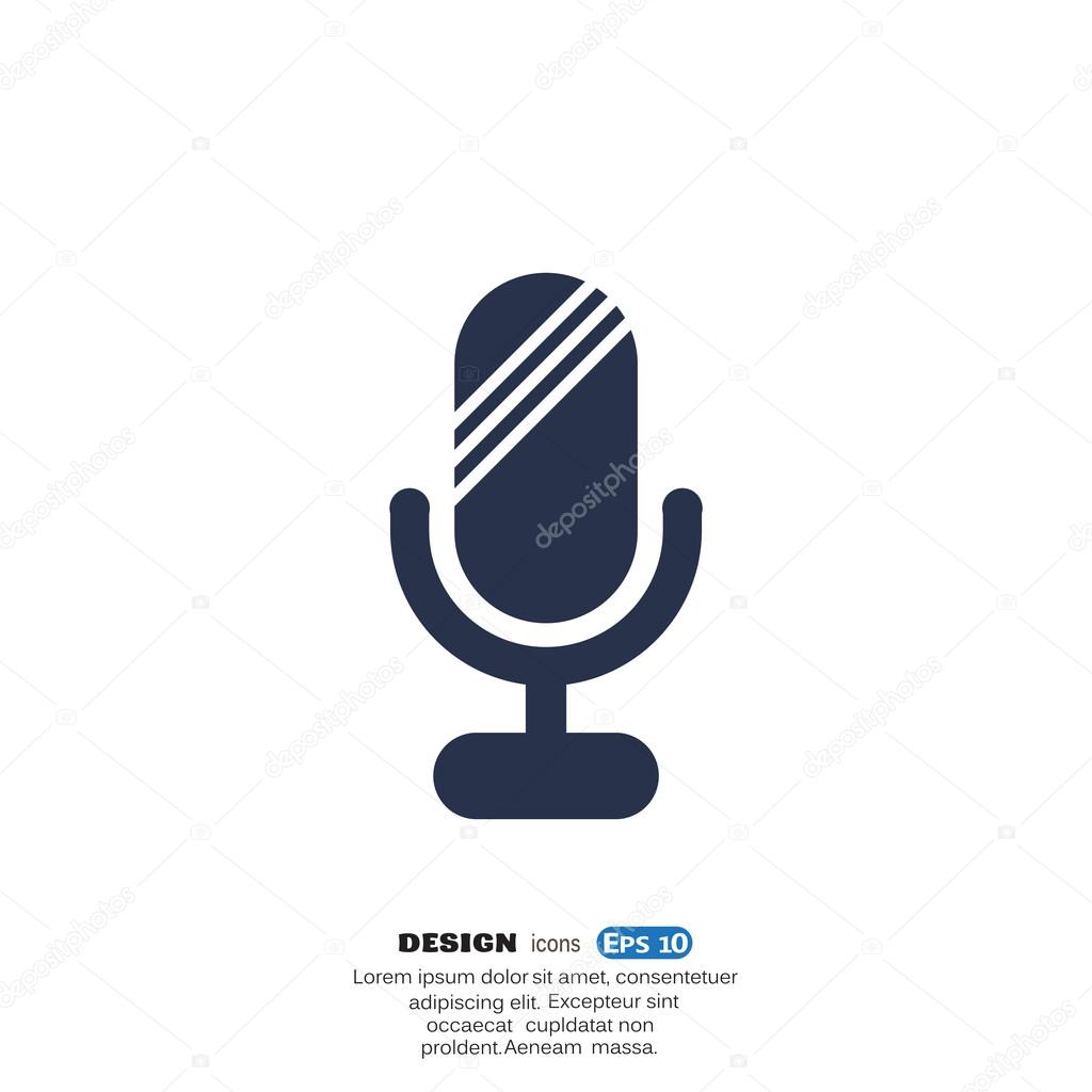 Simple microphone web icon