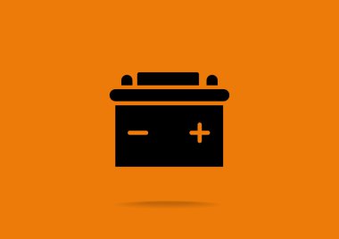Basit araba pil web simgesi