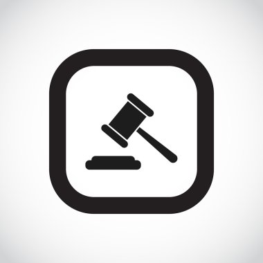 Açık artırma çekiç basit web simgesi