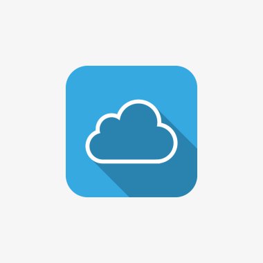 Basit anahat bulut web simgesi