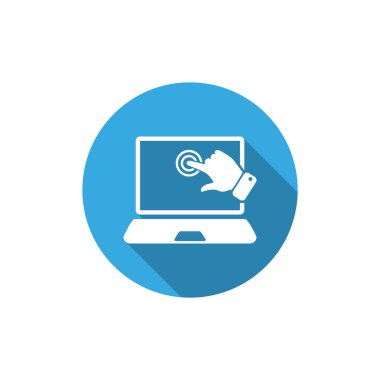 Dokunmatik ekranda dizüstü web simgesi