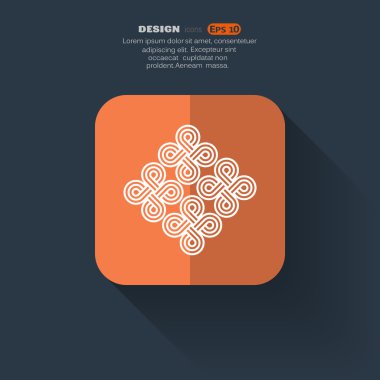 Eğrisi simetrik şekiller desen