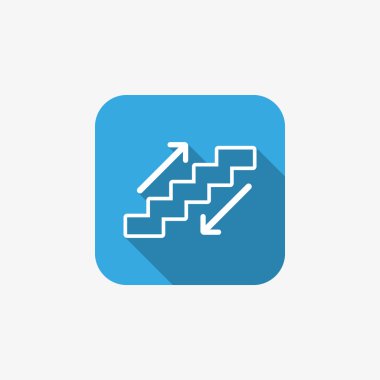 Yürüyen merdivenlerden işaretiyle merdiven ve okları