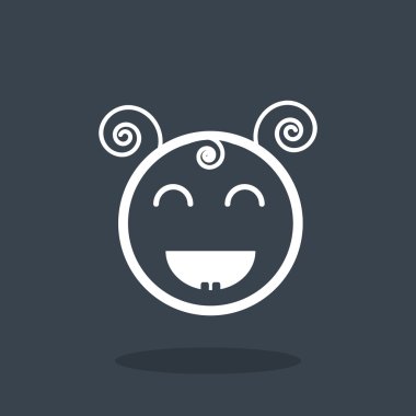 mutlu küçük kız, web simgesi