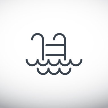 Dalgalar simgesi ile havuzu merdiveni