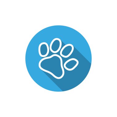 Köpek pençe parça basit simgesi