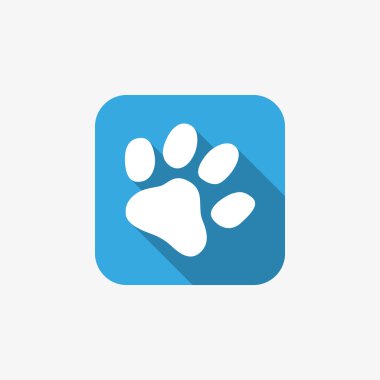 Köpek pençe parça basit simgesi