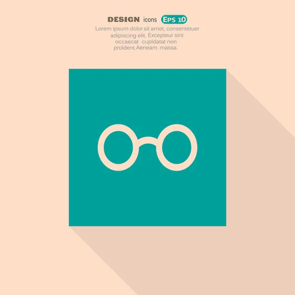 Icône web lunettes — Image vectorielle