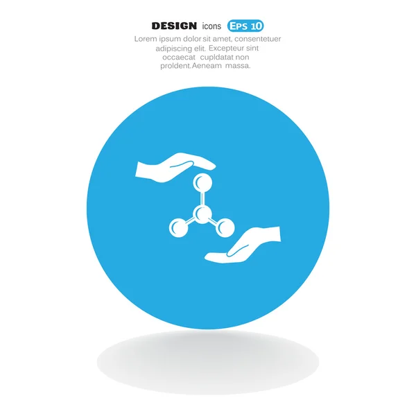 Icono compuesto molecular — Archivo Imágenes Vectoriales