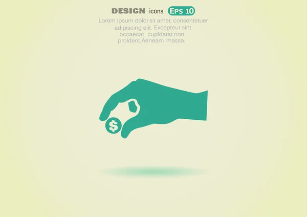 Dar limosna, concepto de caridad — Vector de stock