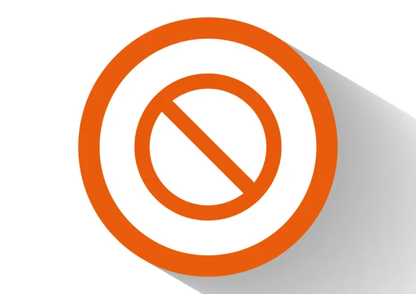 Icône Web de signe d'interdiction — Image vectorielle