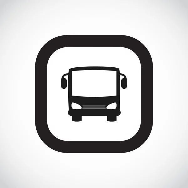 Otobüs silhuette simgesi — Stok Vektör