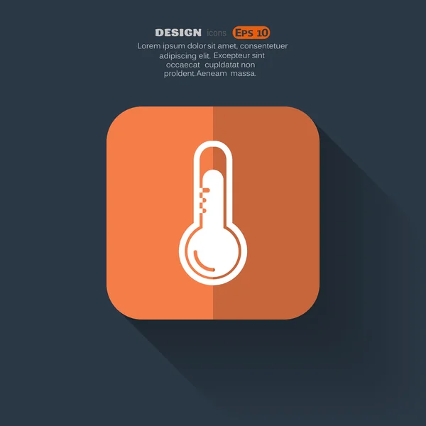 Icono web del termómetro — Vector de stock