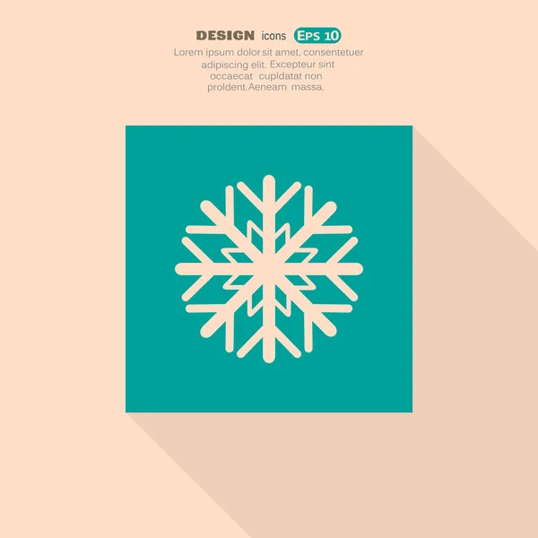 Icône web flocon de neige — Image vectorielle