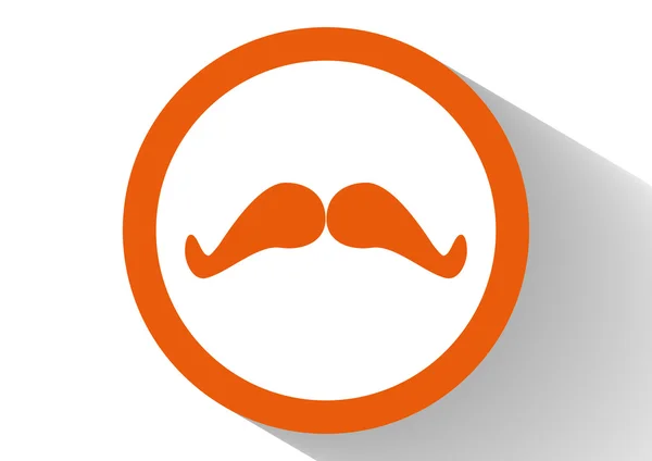 Icono de bigote retro — Vector de stock