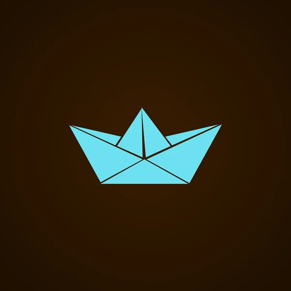Paper ship, web icon — Stock Vector
