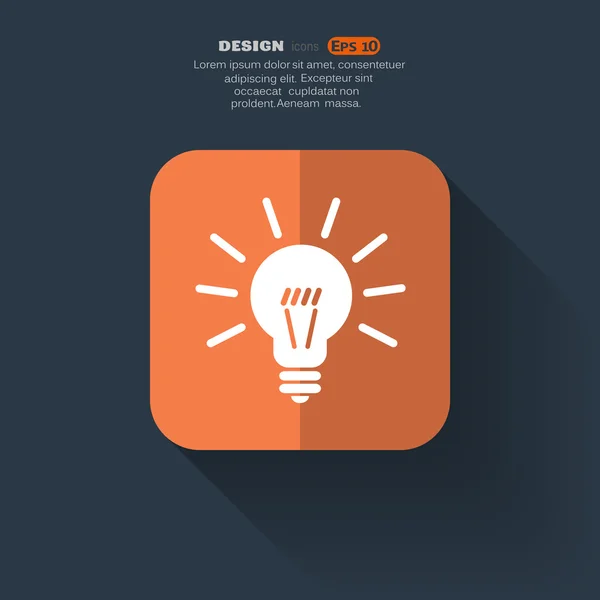 電球のWebアイコン — ストックベクタ