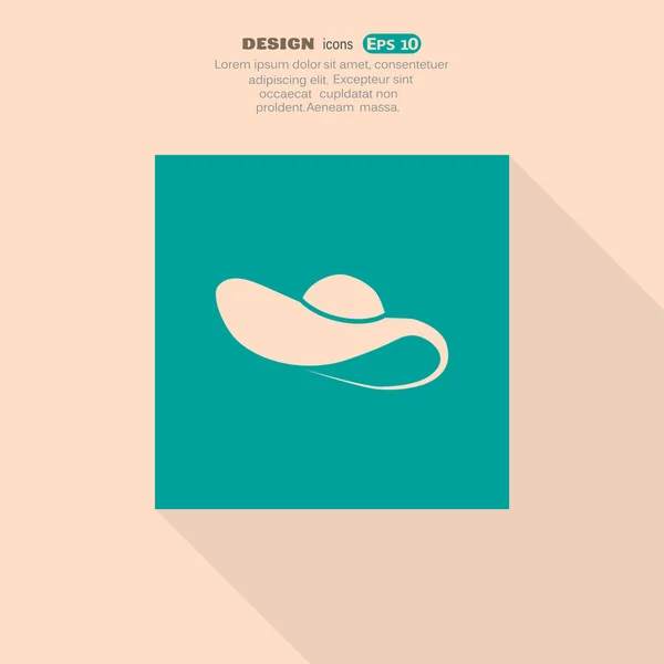 Sombrero icono web — Vector de stock