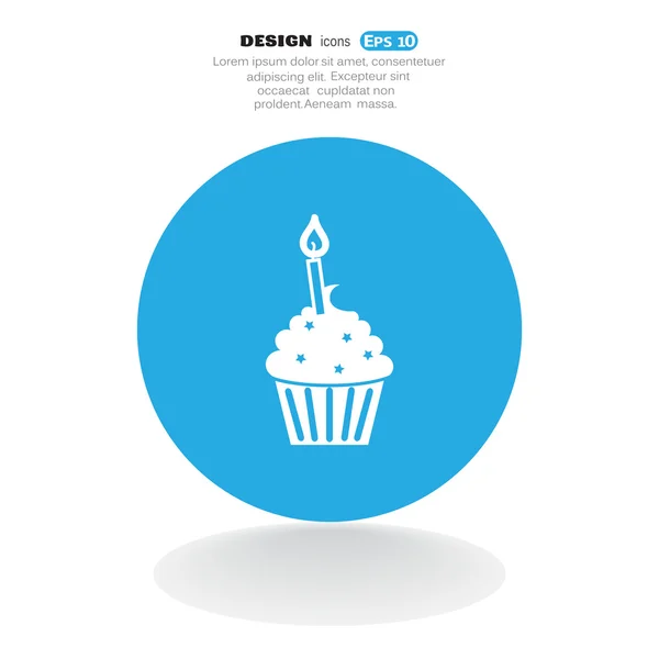 Cupcake icono web — Archivo Imágenes Vectoriales