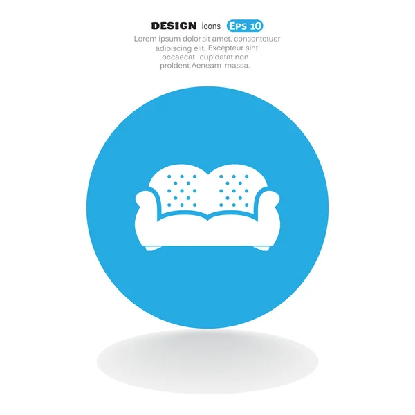 Yumuşak kanepe web simgesi — Stok Vektör