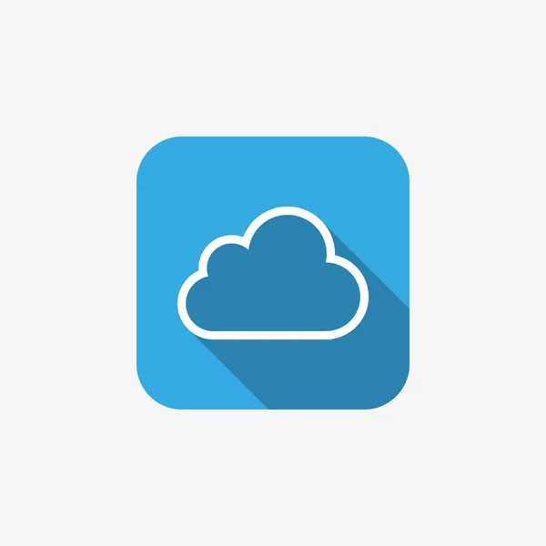 Ícone web de nuvem de contorno simples — Vetor de Stock