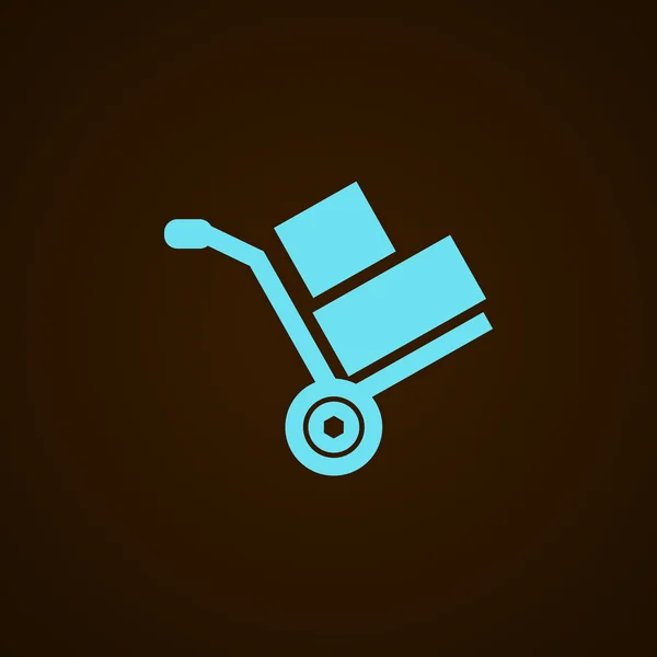 Wheelbarrow for transportation of cargo icon — Stock Vector
