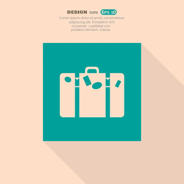 Icône sac touristique — Image vectorielle