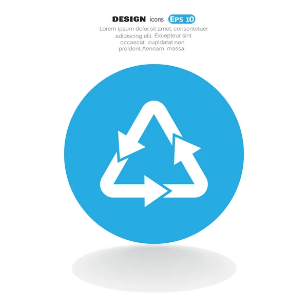 Teken afvalverwerking pictogram — Stockvector