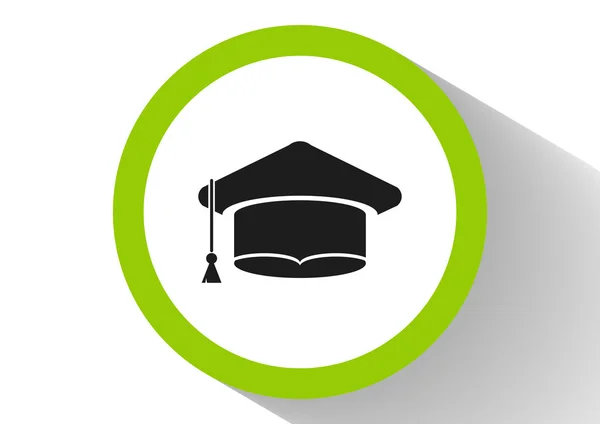 Sombrero de graduación del estudiante — Vector de stock