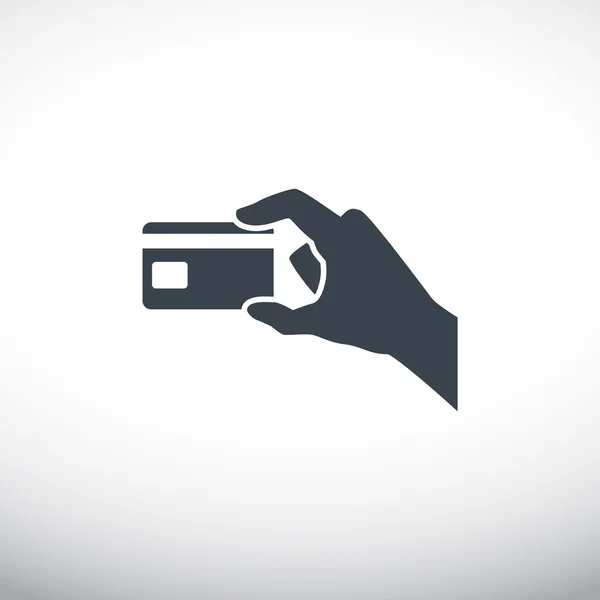 El ele tutuşan kredi kartı — Stok Vektör