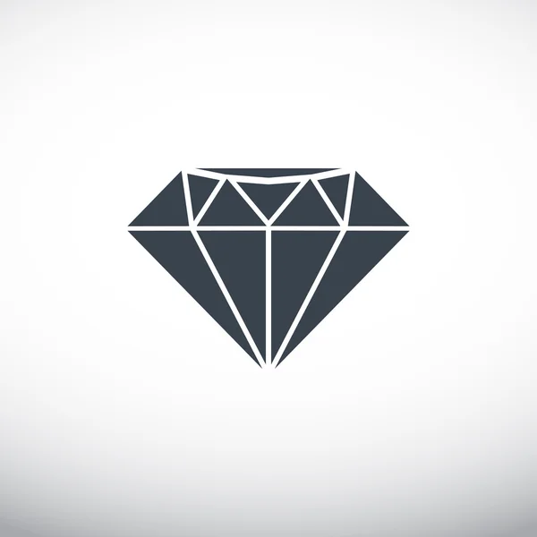 Ícone web diamante — Vetor de Stock