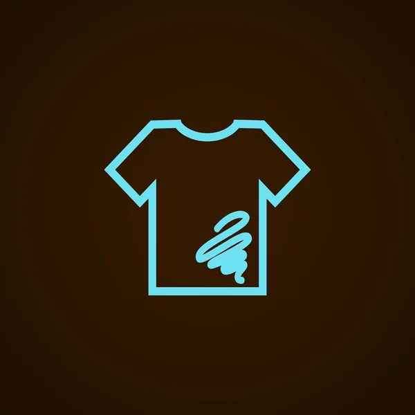 Smutsig t-shirt icon — Stock vektor