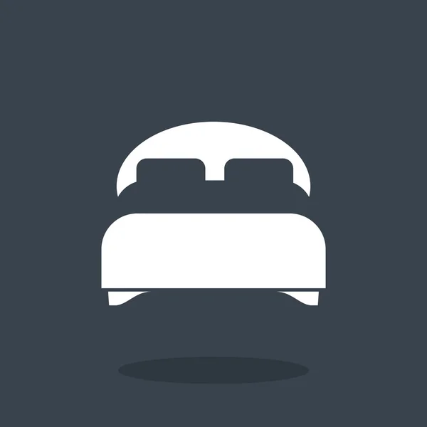 Cama doble, icono web — Vector de stock