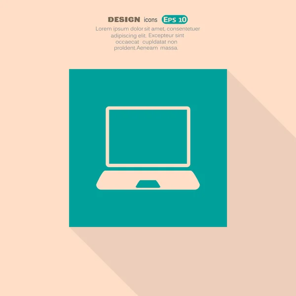 Simple icono web portátil — Archivo Imágenes Vectoriales