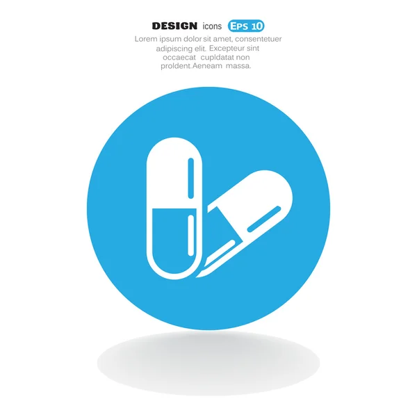 Píldoras médicas icono web — Archivo Imágenes Vectoriales