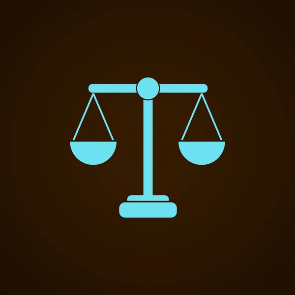 Scales of justice simple web icon — Stock Vector
