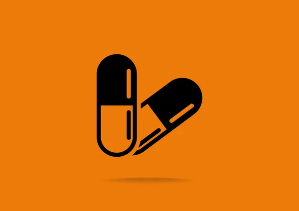Pílulas médicas ícone web —  Vetores de Stock