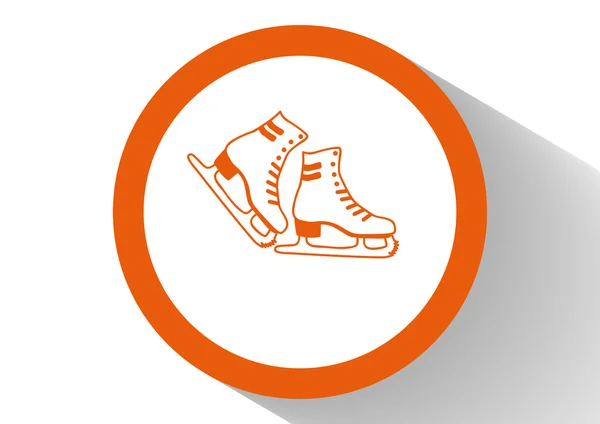 Schaatsen web pictogram — Stockvector