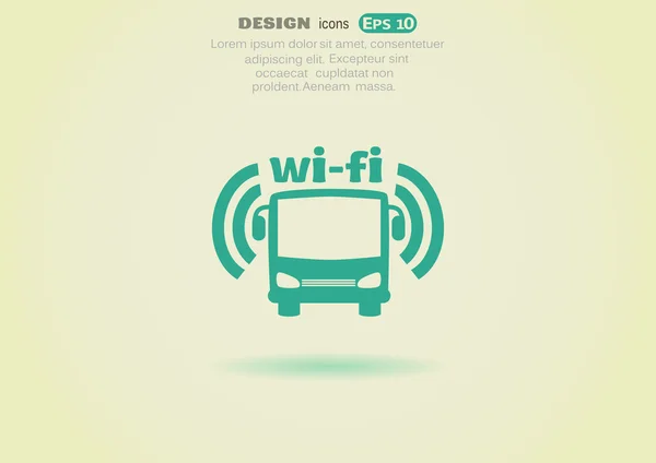 Autobus wi-fi ikona — Wektor stockowy