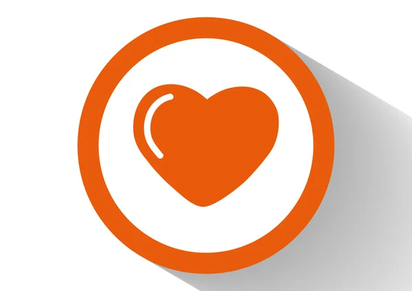 Corazón icono web — Vector de stock