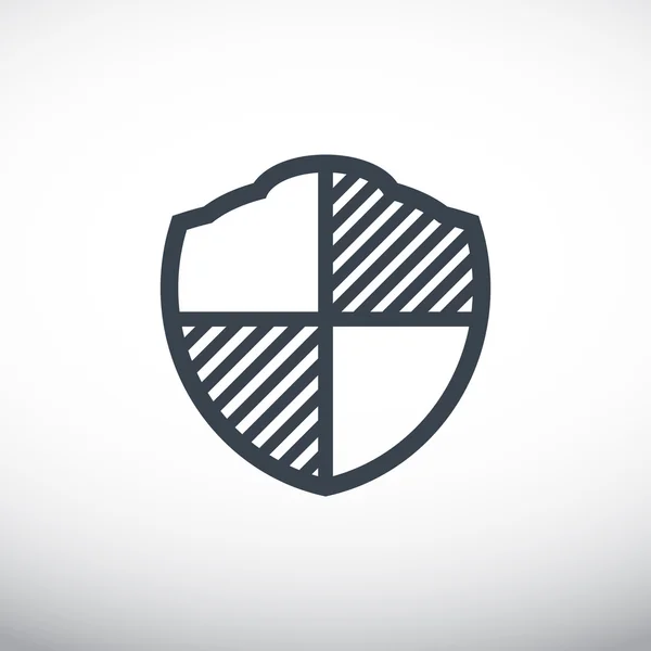 Escudo signo de protección icono web — Vector de stock