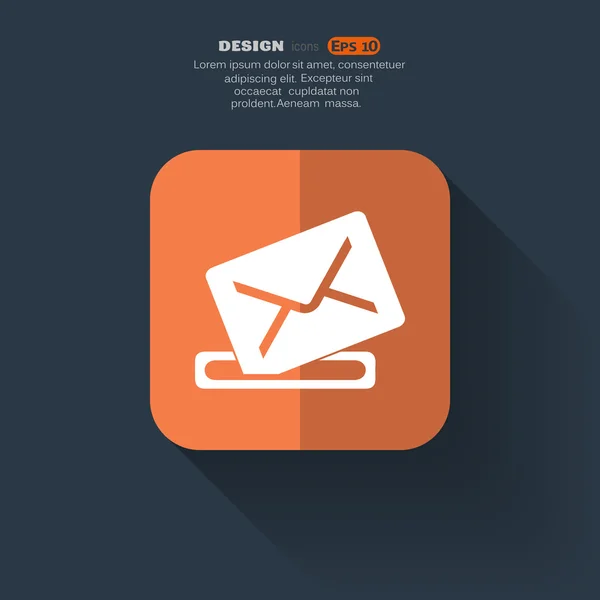 Envelope contorno simples — Vetor de Stock